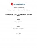 SITUACION DEL ESTADO DE DERECHO EN NUESTRO PAÍS