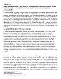 INVESTIGACIÓN EN COMPETENCIAS DOCENTES. Página 1