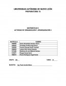 MATEMÁTICAS 3 ACTIVIDAD DE ORGANIZACIÓN Y JERARQUIZACIÓN