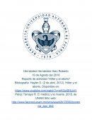 Reporte de actividad “Hitler y el aborto”