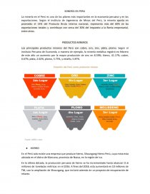 MINERIA EN EL PERÚ. PRODUCTOS MINEROS. Página 1