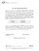 Acta de control perceptivo. Fundacion de edificaciones y dotaciones educativas