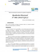 Resolución Directoral
