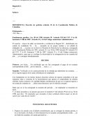 REFERENCIA: Derecho de petición artículo 23 de la Constitución Política de Colombia