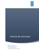 Informe de enrtevista, ejemplo