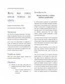 Proyecto pronostico de cobros. Ruta más corta suplir puntos de venta
