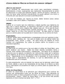 ¿Como elaborar Macros en Excel sin conocer códigos?