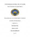 PEDAGOGÍA DE LA ACTIVIDAD FÍSICA Y DEPORTE