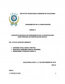 CONCEPTOS BÁSICOS DE FUNDAMENTOS DE LA INVESTIGACIÓN COMO PROCESO DE CONSTRUCCIÓN SOCIAL