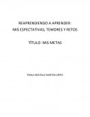 Fundamentos para el aprendizaje, Mis metas