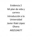 Evidencia 2 Mi plan de vida y carrera
