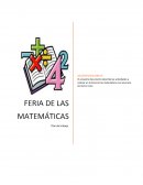 FERIA DE LAS MATEMÁTICAS Plan de trabajo