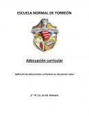Adecuaciones curriculares en situaciones reales