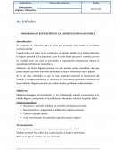 PROGRAMA DE EDUCACIÓN EN LA ALIMENTACIÓN SALUDABLE