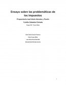 Ensayo sobre las problemáticas de los impuestos