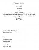 TERCER INFORME: DISEÑO DE PERFILES DE CARGOS