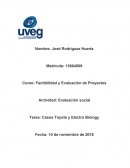 Factibilidad y evaluacion, casos toyota y electro biology
