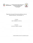 Diagnostico por campo de formación académica y áreas de desarrollo personal y social del grupo 2°A