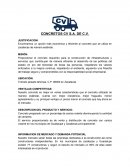 Resumen Ejecutivo CONCRETOS CV S.A. DE C.V.