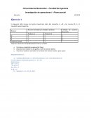 Investigación de operaciones I - Primer parcial