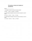 Encuesta por tiempo de traslado en estudiantes