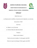 La Observación científica, el proceso de medición y sus errores