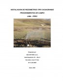 Instalación de Piezómetros Tipo Casagrande