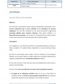 Actividades Lectura: El arte en la educación