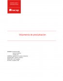 Volumetría de precipitación. Química analítica