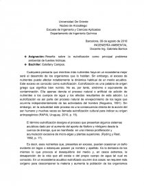 Reseña sobre la eutrofización como principal problema ambiental de fuentes hídricas. Página 1