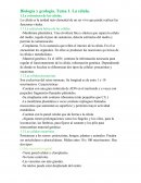Biología y geología. Tema 1. La célula