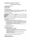 ESTRUCTURA DE PERFIL DE PROYECTO DE INVERSION SOCIAL