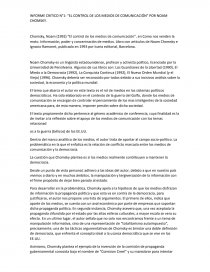 Informe Critico Noam Chomsky. Página 1