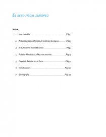 RETO FISCAL EUROPEO. Página 1