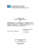 PROPUESTA DE UN SISTEMA DE GESTIÓN PARA EL DEPARTAMENTO DE TRANSPORTE Y LOGÍSTICA DE LA EMPRESA SERVICIOS Y CONSTRUCCIONES HG., C. A