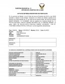 OFICINA DE LOGISTICA DE LA SZM ACTA DE ENTREGA-RECEPCION DE VEHICULOS
