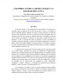COLOMBIA: ENTRE LA DESIGUALDAD Y LA EQUIDAD EDUCATIVA