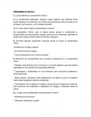 Pensamiento critico. ¿Que entiende por pensamiento crìtico?