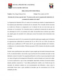 Introduction to the Special Issue on “The Intersection Between Industrial Organization and Healthcare Economics”. Página 1