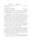 ENSAYO CREAR O MORIR