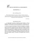 Como se construye el conocimiento matemático
