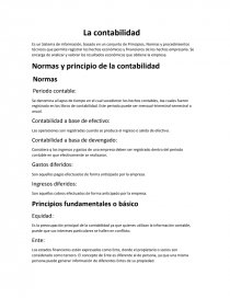 Contabilidad. Normas y principio. Página 1