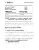 Actividad 6. Investigación de Operaciones