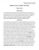 ENSAYO DE LA OBRA TEATRAL “TOC TOC”
