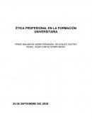 Ética profesional en la formación universitaria