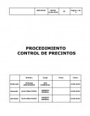 PROCEDIMIENTO CONTROL DE PRECINTOS