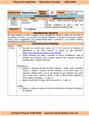 PLANEACION Matemáticas Número, adición y sustracción.