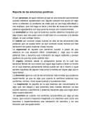 Reporte de las emociones positivas