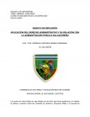 APLICACIÓN DEL DERECHO ADMINISTRATIVO Y SU RELACIÓN CON LA ADMINISTRACIÓN PÚBLICA SALVADOREÑA