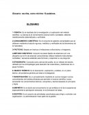 INVESTIGACION EN ENFERMERIA Glosario